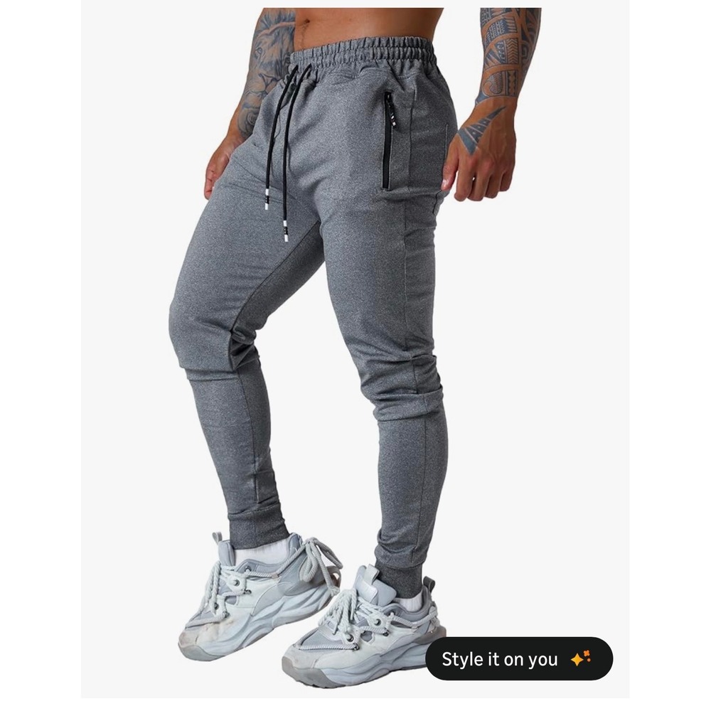 Punwet Men's Jogger Sweatpants – Dark Grey – Size XL – NWT